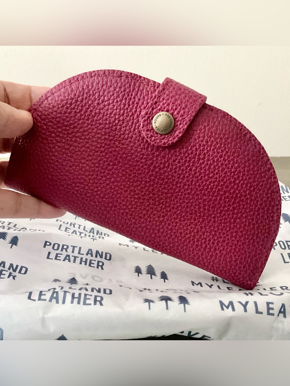 PLG New Premium Quesadilla Wallet in Orchid Full Grain Leather - Picture 4 of 9